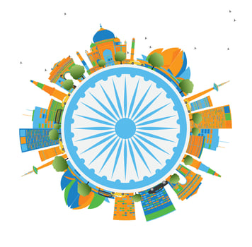 Happy Indian Republic Day Card. vector