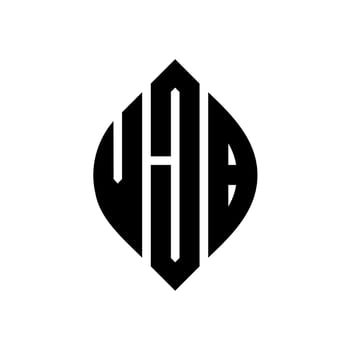 VJB circle letter logo design with circle and ellipse shape. VJB ellipse letters with typographic style. The three initials form a circle logo. VJB Circle Emblem Abstract Monogram Letter Mark Vector. vector
