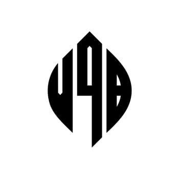 VQB circle letter logo design with circle and ellipse shape. VQB ellipse letters with typographic style. The three initials form a circle logo. VQB Circle Emblem Abstract Monogram Letter Mark Vector. vector