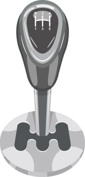 gear shift isolated on white background vector