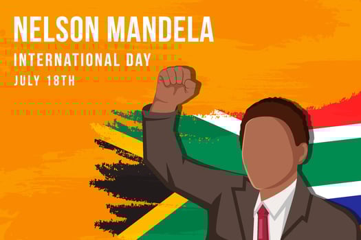 nelson mandela international day 18 july background illustration vector