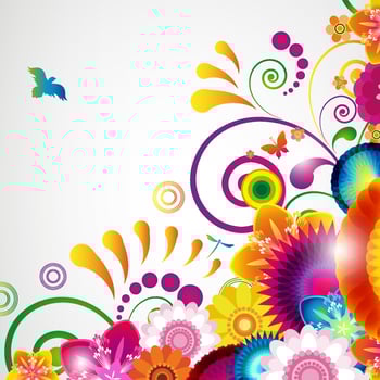 Eps10 Floral design background. vector