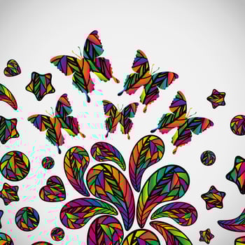 Abstract background with colorful mosaic design elements. vector
