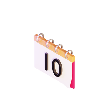 3D illustration object icon calender png
