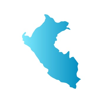 Peru map illustrated vector