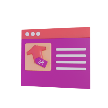 3D illustration object icon shop market discount png