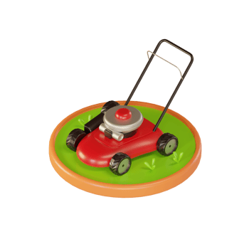 3D Illustration object icon grass-cutting machine png