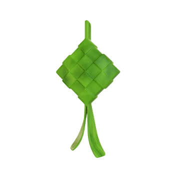 3d Ramadan Islamic element icon, Traditional ketupat png