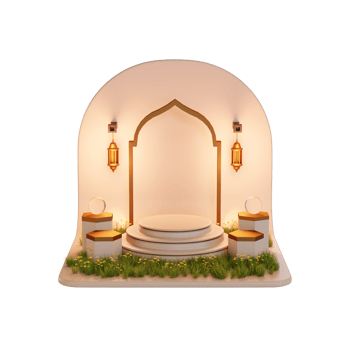 Islamic Ramadan Podium 3d Illustration png