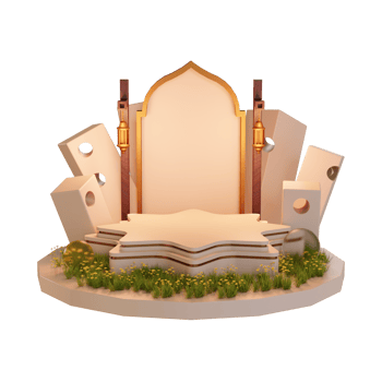 Islamic Ramadan Podium 3d Illustration png
