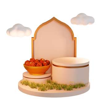 Islamic Ramadan Podium 3d Illustration png