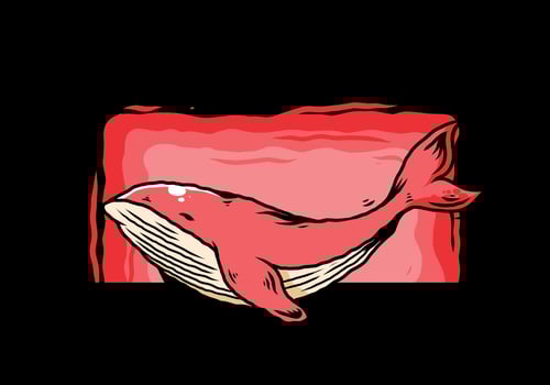 The big whale of ocean illustration vector