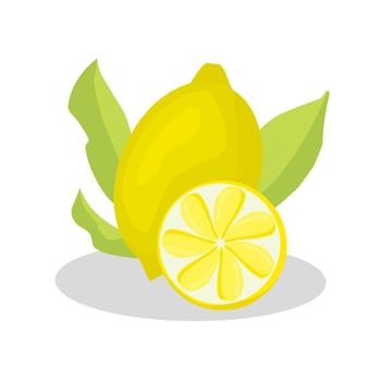 Lemon fruit illustration. Lemon fruit icon. Fruits vector