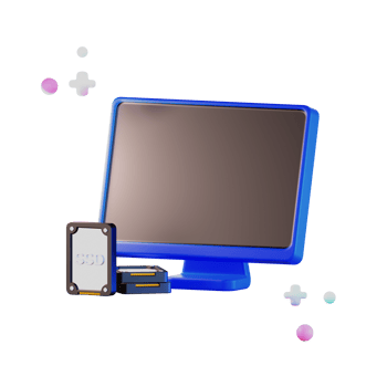 Data Storage ssd 3d Illustration png