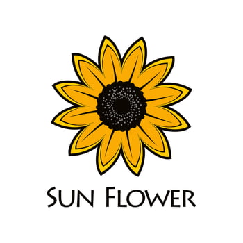SUN FLOWERS ICON DESIGN VECTOR