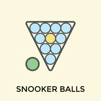 Trendy Snooker Balls vector