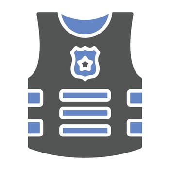 Bulletproof Vest Icon Style vector