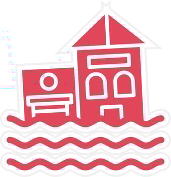 Flood Icon Style vector