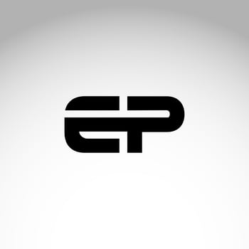 letter EP logo design free vector file.