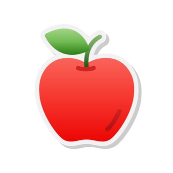 Apple sticker icon, Vector, Illustration. vector