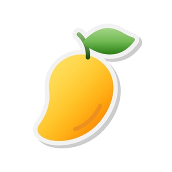 Mango sticker icon, Vector, Illustration. vector