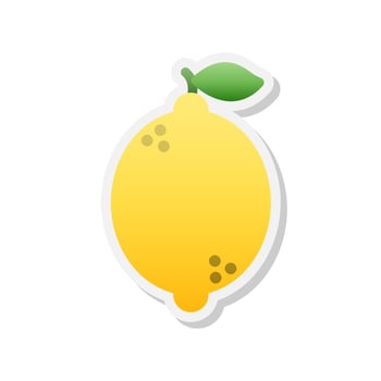 Lemon sticker icon, Vector, Illustration. vector