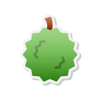 Durian sticker icon, Vector, Illustration. vector