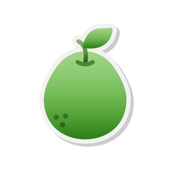Pomelo fruit sticker icon, Vector, Illustration. vector