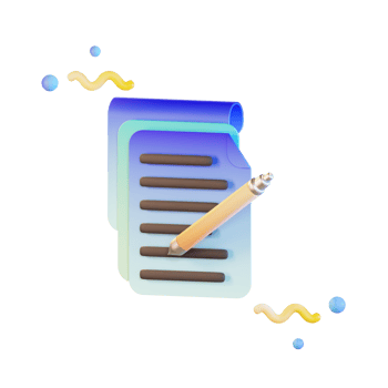 Contract Files 3d Illustration png