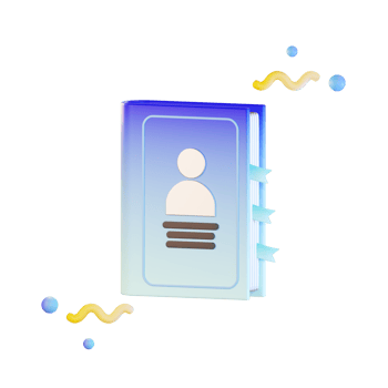 Books Contact 3d Illustration png