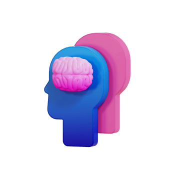 Mental Health and Medicine icon, 3d illustration png