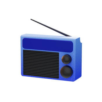 Radio Device Electronic icon 3d illustration png
