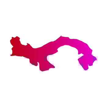 Illustrated panama map vector