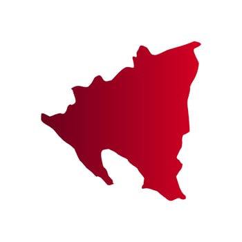 Nicaragua map illustrated vector
