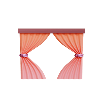 Furniture Curtain Icon, 3d Illustration png
