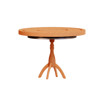 Furniture Dining Table Icon, 3d Illustration png