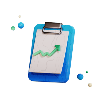 Statistic Report, Finance Icon, 3d Illustration png