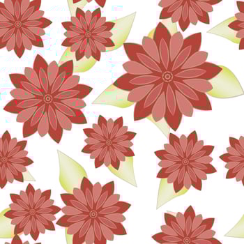 Seamless background, pattern with flowers vector