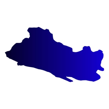 El salvador map illustrated vector