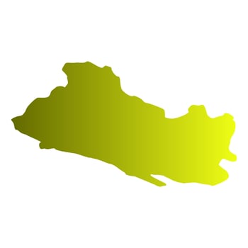 El salvador map illustrated vector