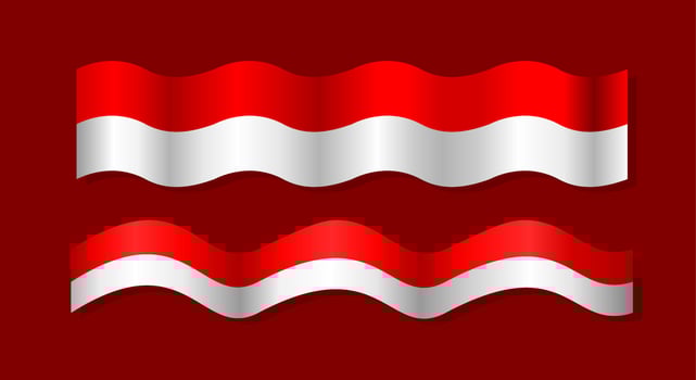Wave Flag Indonesia independence day vector