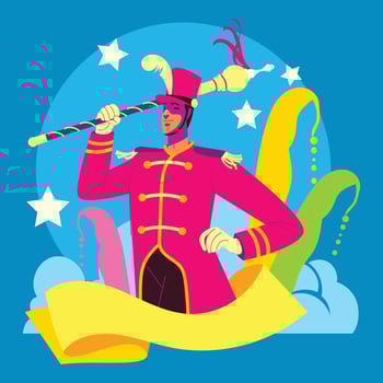 Female Marching Band Leader vector