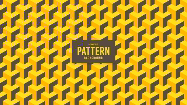 Yellow Geometric Shape Seamless Pattern Background vector