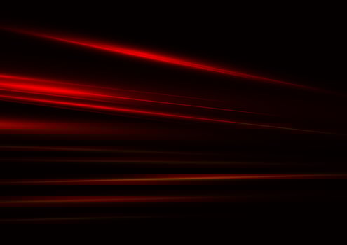 Abstract red speed neon light effect on black background vector illustration