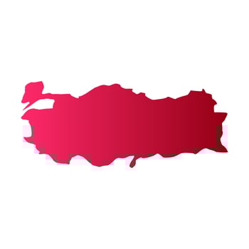 Illustrated turkey map vector
