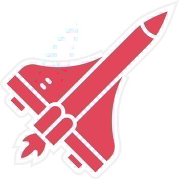 Space Shuttle Icon Style vector