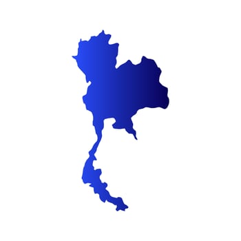 Thailand map illustrated vector