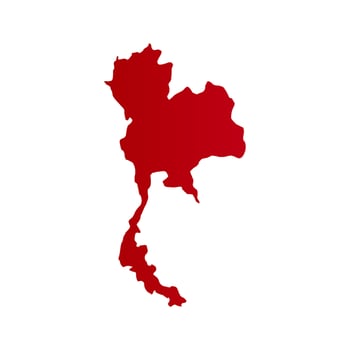 Thailand map illustrated vector