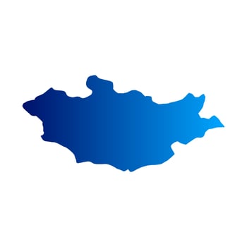 Mongolia map illustrated vector