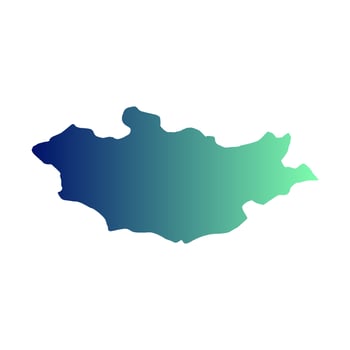 Mongolia map illustrated vector